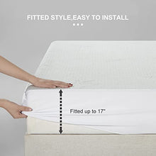 Load image into Gallery viewer, Jet's Home King Waterproof Mattress Protector Mattress Pad Cover,Soft Breathable Machine Washable Bamboo Mattress Cover, Quiet Non Noisy Bed Cover with Deep Pocket Fits Up to 17”
