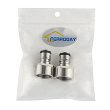Load image into Gallery viewer, FERRODAY Ball Lock Keg Coupler Adapter Commercial Keg to Ball Lock Keg Quick Disconnect Conversion Kit Fits to A D S G Type Keg Coupler FPT 5/8 Thread Stainless Steel Gas &amp; Liquid Post for Homebew
