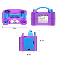 Load image into Gallery viewer, NuLink Electric Portable Dual Nozzle Balloon Blower Pump Inflation for Decoration, Party [110V~120V, 600W, Purple]
