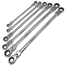Load image into Gallery viewer, Metric 12 Sizes Extra Long Gear Ratcheting Wrench Set, 8mm-19mm, Made of Chrome Vanadium Steel, Rotatable head
