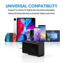 Load image into Gallery viewer, Adaptive Fast Charging USB Wall Charger Adapter Compatible Samsung Galaxy S21 S20 S10 S6 S7 S8 S9 / Edge/Plus/Active, Note 5 8, Note 9, Note 10, LG Quick Charge, Android Phone Travel Plug (2 Pack)
