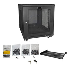 Load image into Gallery viewer, StarTech.com 19" 12U Server Rack Cabinet - 4-Post Adjustable Depth 2-30" Network Equipment Rack Enclosure w/Casters/Cable Management/1U Shelf/Locking Doors and Side Panels (RK1233BKM)
