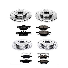 Load image into Gallery viewer, Power Stop K5977 Front and Rear Z23 Carbon Fiber Brake Pads with Drilled &amp; Slotted Brake Rotors Kit
