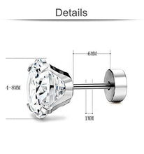 Load image into Gallery viewer, YADOCA 10 Pairs Screw Stud Earrings Flat Back Black Earrings for Men Mix Color Helix Cartilage Barbell Earrings Plugs Tunnel Punk
