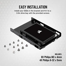Load image into Gallery viewer, Corsair Dual SSD Mounting Bracket 3.5" CSSD-BRKT2, Black (packaging may vary)
