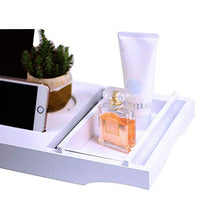 Load image into Gallery viewer, Cabot &amp; Carlyle Luxury Bath Caddy Tray for Tub | Bath Table | Premium Bamboo Bathtub Tray for Tub | Fits All Bath Accessories Wine Glass, Books, Tablets, Cellphones, Shampoo | Bath Shelf Foldable
