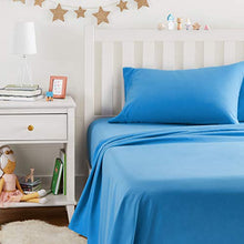 Load image into Gallery viewer, Amazon Basics Kids Dinosaur Squad Soft, Easy-Wash Microfiber Sheet Set - Twin, Oh So Orange Dinosaurs
