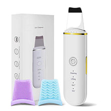 Load image into Gallery viewer, GUGUG Skin Scrubber - Skin Spatula, Blackhead Remover Pore Cleaner with 4 Modes, Facial Scrubber Spatula, Comedones Extractor for Facial Deep Cleansing- 2 Silicone Covers Included
