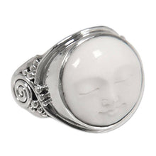 Load image into Gallery viewer, NOVICA .925 Sterling Silver Handcrafted Cocktail Ring 'Face of the Moon'

