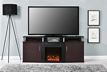 Load image into Gallery viewer, Ameriwood Home Carson Electric Fireplace TV Console for TVs up to 70",  Cherry
