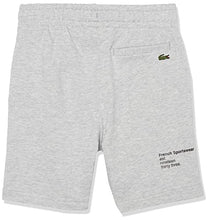 Load image into Gallery viewer, Lacoste Boy's Shorts with Adjustable Waist, Silver Chine, 6 Years
