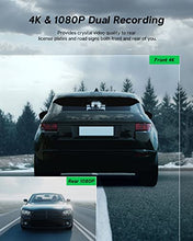 Load image into Gallery viewer, Car Camera - Dash Cam Front and Rear, Surfola 4K WiFi GPS Dashboard Camera for Cars, 3" IPS Touchscreen, Sony Sensor, WDR, Super Night Vision, Support 256GB Max
