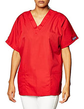 Load image into Gallery viewer, Cherokee Women's V Neck Scrubs Shirt, Red, Small
