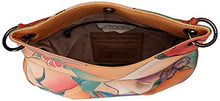 Load image into Gallery viewer, Anna by Anuschka Genuine Leather Convertible Tote | Hand-Painted Original Artwork | Butterfly Glass Painting
