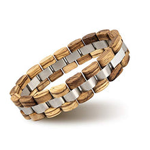 Load image into Gallery viewer, BOBO BIRD Mens Wooden Bracelet Stylish Wood &amp; Stainless Steel Combined Wooden Bangle Jewelry Great Gift for Men (S05-3)
