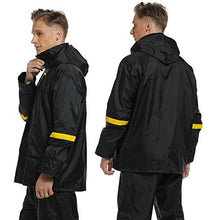 Load image into Gallery viewer, Ourcan Rain Suits for Men Fishing Rain Gear for Men Waterproof Lightweight Rain Coats for Men Waterproof with Hood and Pants (Black, S)
