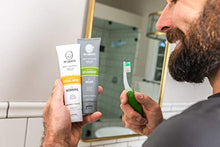 Load image into Gallery viewer, Dr. Squatch Teeth Whitening Toothpaste Kit - Day and Night Flouride Free Natural Toothpaste (1 Citrus Mint + 1 Sooth Spearmint Tooth Paste) 4.7 oz tubes

