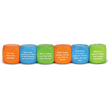 Load image into Gallery viewer, Learning Resources Let's Talk! Cubes, Conversation Cubes, SEL &amp; Autism Therapy, Foam Cubes, 6 Cubes with 36 Prompts, Ages 5+

