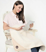 Load image into Gallery viewer, Radia Smart 5G Anti-Radiation, EMF Protection Baby Blanket, Pregnancy Belly Shielding, Organic Cotton, Cream, 35”x30"
