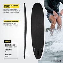 Load image into Gallery viewer, Formula Fun 7'10" Blackout Fun Board, Durable, Waterproof, and Flexible Foam Board, Made in The USA (Black)

