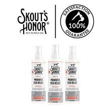 Load image into Gallery viewer, SKOUT'S HONOR: Probiotic Itch Relief Spray for Dogs &amp; Cats - Anti-Itch Spray with Oatmeal - 8 fl oz - Soothes and Hydrates Itchy, Irritated Skin - Hypoallergenic - Non-Medicated - Long-Lasting Relief
