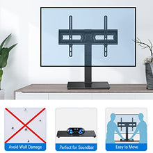 Load image into Gallery viewer, MOUNTUP Universal TV Stand, Table Top TV Stands for 37 to 70 Inch Flat Screen TVs - Height Adjustable, Tilt, Swivel TV Mount with Tempered Glass Base Holds up to 88 lbs, Max VESA 600x400mm MU0031
