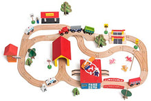 Load image into Gallery viewer, KipiPol Wooden Train Tracks Set for Kids, Toddler Boys and Girls 3, 4, 5 Years Old and Up - 69 Pieces – Premium Wood Construction Toys - Fits Thomas, Brio, IKEA, Imaginarium, Melissa and Doug
