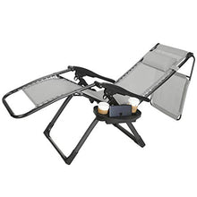 Load image into Gallery viewer, Folding Zero Gravity Chairs Patio Set of 2 with Folding Canopy Shade and Pillow Cup Holder Patio Furniture Outdoor Adjustable Dining Recliner Lounge Chairs for Deck Patio Beach Yard (Gray)
