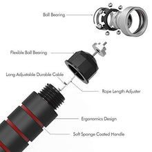 Load image into Gallery viewer, FITFORT Jump Rope, Tangle-Free Rapid Speed Jumping Rope Cable with Ball Bearings for Women, Men, and Kids, Adjustable Steel Jump Rope Workout with Foam Handles for Fitness, Home Exercise &amp; Slim Body
