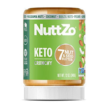 Load image into Gallery viewer, Keto Nut Butter by NuttZo | 7 Nuts &amp; Seeds Blend, Keto-Friendly, Gluten-Free, Vegan, Kosher | 1g Sugar, 4g Protein, 2g Net Carbs | 12oz Jar
