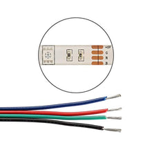 Load image into Gallery viewer, 22 Gauge 4Pin Extension Wrie, EvZ 22AWG 4 Conductor Parallel Electric Cable Cord for RGB LED Strips 3528 5050, Black-Green-Red-Blue, 33ft/10M
