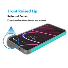 Load image into Gallery viewer, Njjex for T-Mobile Revvl 4 Case, TCL Revvl 4 Case, [Nveins] Hybrid Dual Layers Hard Plastic Back + Soft Silicone Rubber Armor Defender Shockproof Slim Cute Phone Cover for T-Mobile Revvl 4 [Turquoise]

