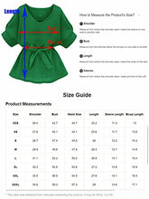 Load image into Gallery viewer, Milumia Women's Casual V Neckline Self Tie Short Sleeve Work Blouse Tunic Tops Red Large
