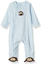 Load image into Gallery viewer, Little Me Baby-Boys Newborn Monkey Star Footie, Light Blue, Preemie

