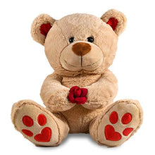 Load image into Gallery viewer, Gifts for Mom Wife Fiancée Girlfriend,11 inch Rose Flower Teddy Bear Gifts for Her Women Best Friends Teenage Girls Who Love Plush Stuffed Animal, Funny Gifts for Birthday Mothers Day Valentines Day
