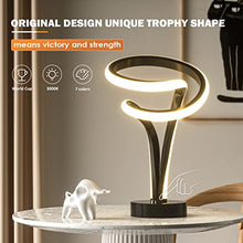 Load image into Gallery viewer, airnasa Modern Spiral RGB Table Lamp, 7 Colors 10 Light Modes LED Nightstand Lamp, Touch Dimmable Bedroom lamp, Cool Lamps for Living Room Bedroom Office, Unique Lamps for Ideal Gift (Black)

