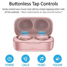Load image into Gallery viewer, iLuv TB100 Wireless Earbuds, Bluetooth in-Ear True Cordless with Hands-Free Call MEMS Microphone IPX6 Waterproof Protection, Includes Compact Charging Case and 4 Ear Tips, Rose Gold
