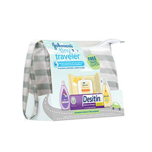 Load image into Gallery viewer, Johnson's Tiny Traveler Baby Gift Set, Baby Bath and Skin Care Essential Products, TSA-Compliant Travel Baby Gift Set, Hypoallergenic &amp; Paraben-Free, 5 Items
