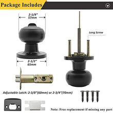 Load image into Gallery viewer, Probrico 6Pcs Black Privacy Door Knobs Lock for Bedroom or Bathroom Flat Ball Keyless Door Handles
