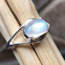 Load image into Gallery viewer, Natural Rainbow Moonstone 925 Sterling Silver Engagement Ring Size 6, 8, 9
