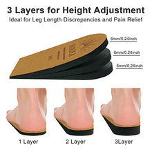 Load image into Gallery viewer, SIIHEA Adjustable Heel Lifts for Shoes, 1/4'' Height Increase Insoles for Achilles Tendonitis, Heel Pain, Leg Length Discrepancy, Plantar Fasciitis, Shoe Lifts for Men, Women(Small (1Pair), Brown)
