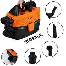 Load image into Gallery viewer, WECLEAN V6 Cordless Commercial Wet and Dry Vacuum Cleaner with Silencer Shop Vacuum with Blower for Workshop,Garden,Car and Garage(Black and Orange)

