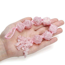 Load image into Gallery viewer, Jovivi Natural Rose Quartz Tumbled Gemstones Crystals Healing Stones Window Car Hanging Ornaments for Chakra Healing, Reiki, Protection, Yoga Meditation, Good Luck, Feng Shui
