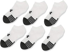 Load image into Gallery viewer, Under Armour Youth Performance Tech No Show Socks, Multipairs , White (6-Pairs) , Small
