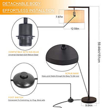 Load image into Gallery viewer, LED Modern Floor Lamp, Anbomo Standing Accent Light,Tall Pole Lamp with Hanging Drum Shade for Living Room, Bedrooms, Office
