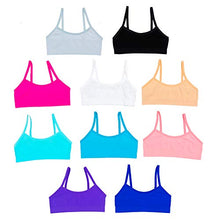 Load image into Gallery viewer, Alyce Intimates Seamless No Show Girls Sports Bra, Pack of 10
