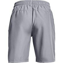 Load image into Gallery viewer, Under Armour Boys' Woven Shorts , Steel (035)/Pitch Gray , Youth Small
