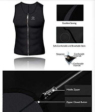 Load image into Gallery viewer, TaxyFan Weightloss Hot Neoprene Corset Men Waist Trainer Vest and Zipper Sauna Tank top Workout Body Shaper Workout Shirt fit
