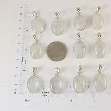Load image into Gallery viewer, Women's 925 Sterling Silver Natural Moonstone Oval June Birthstone Pendant 18+2 inches Chain - Adularescence Effect
