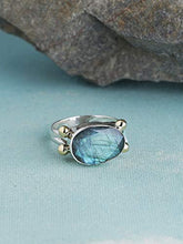 Load image into Gallery viewer, YoTreasure Labradorite Solid 925 Sterling Silver Brass Ring
